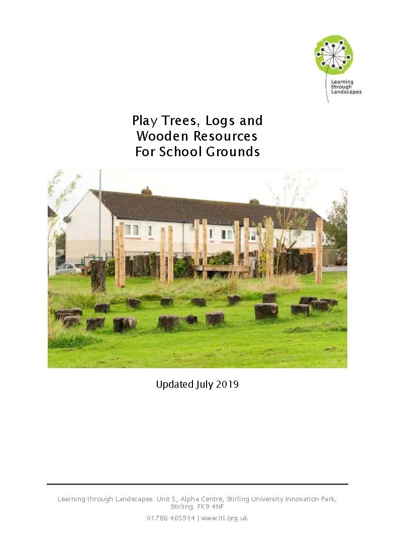 Play logs in school grounds and nurseries