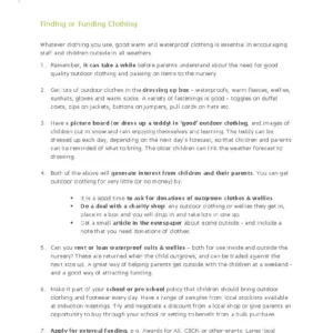 Finding or Funding Clothing