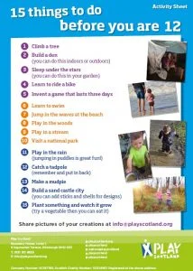 15 Things to do before your are 12 - Play Scotland