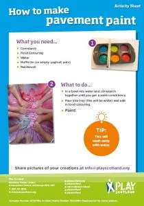 How to make pavement paint - Play Scotland