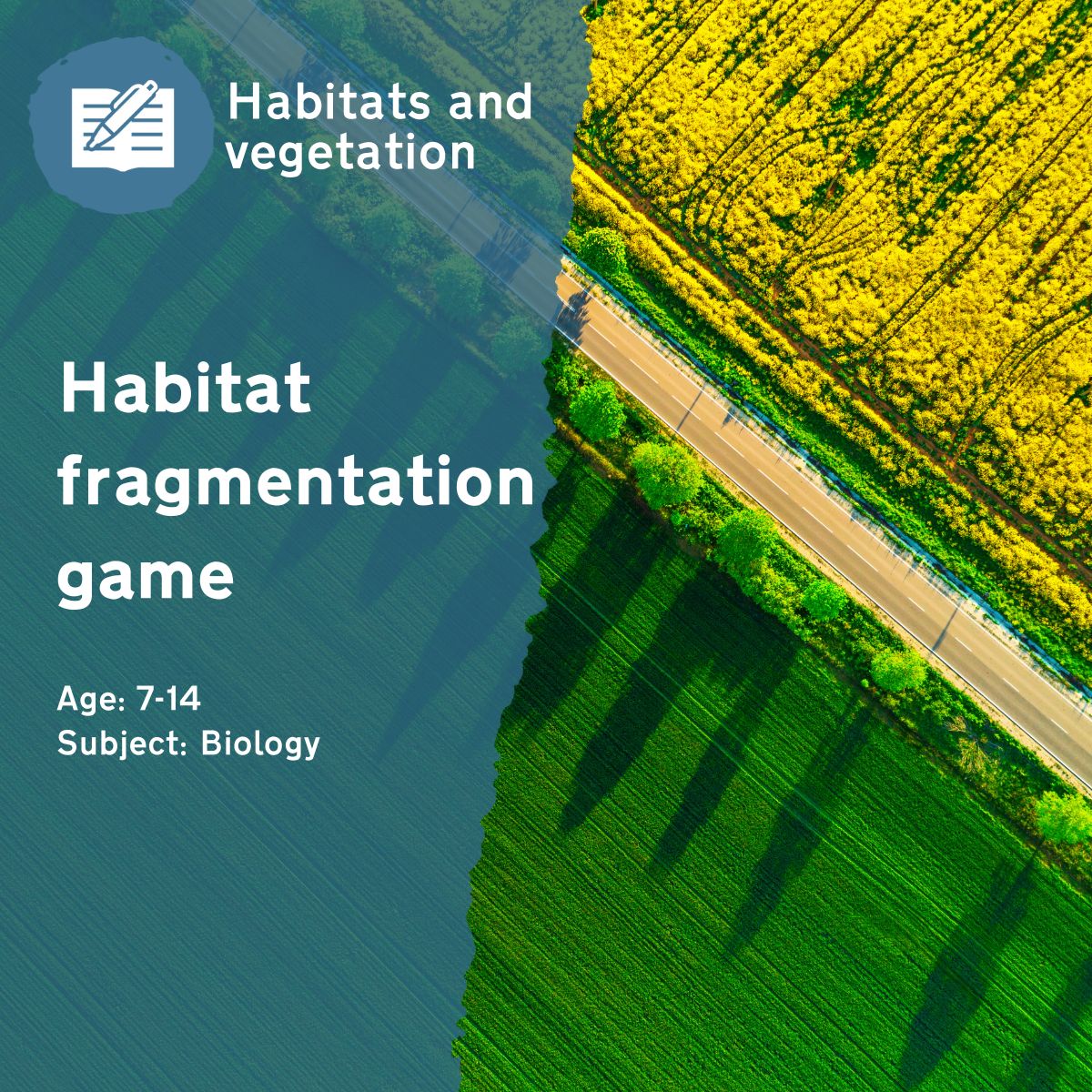 The 'Habitat Fragmentation Game' outdoor lesson idea helps children to demonstrate how pollinator habitats can become degraded and fragmented over time through building and farming.This outdoor lesson idea is in PDF format. When you click the 'download' button, the PDF file will be immediately downloaded to your designated folder — usually the 'Downloads' folder.