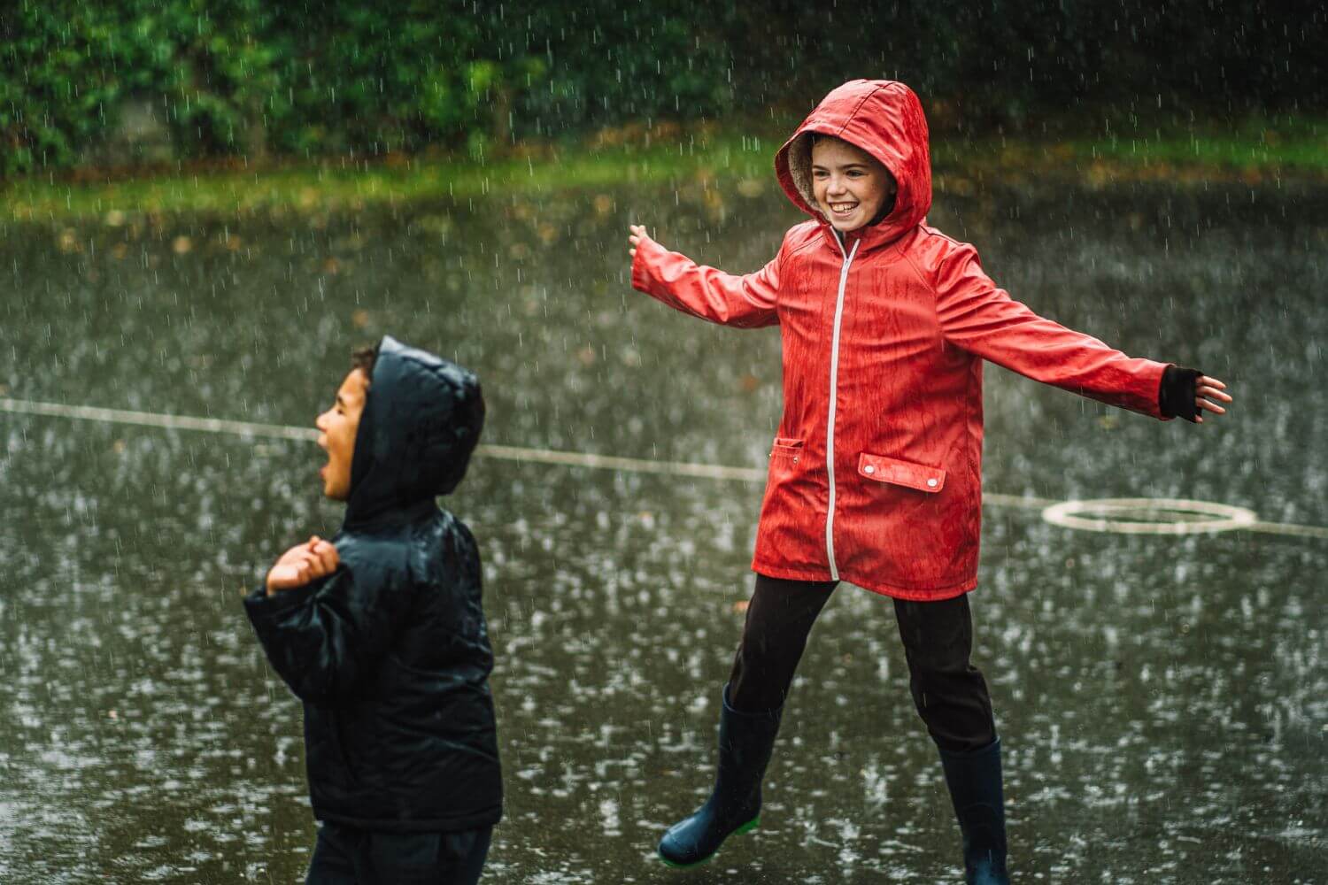 Outdoor rain clearance