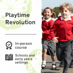Learn more about Playtime Revolution, an in-person outdoor learning and play training course for schools and early years settings.