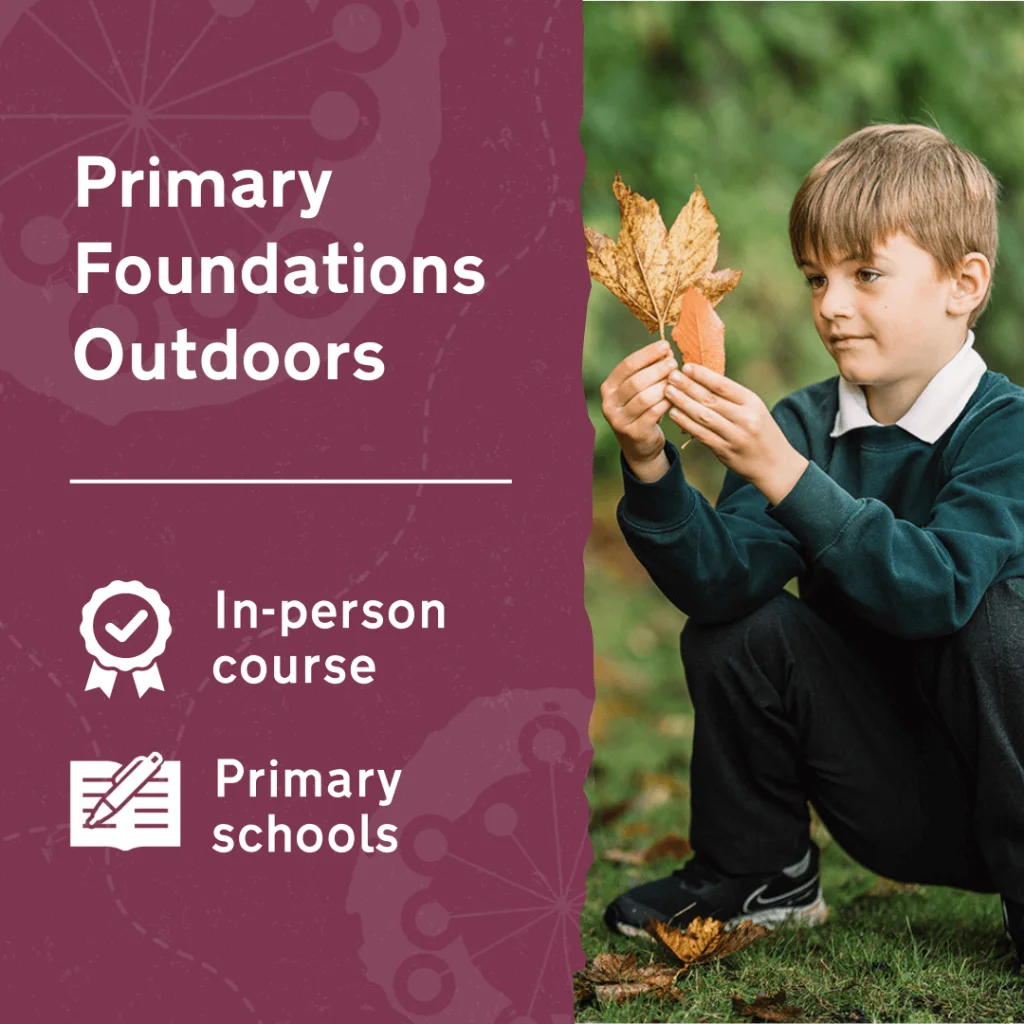 Learn more about Primary Foundations Outdoors, an in-person outdoor learning training course for primary schools.