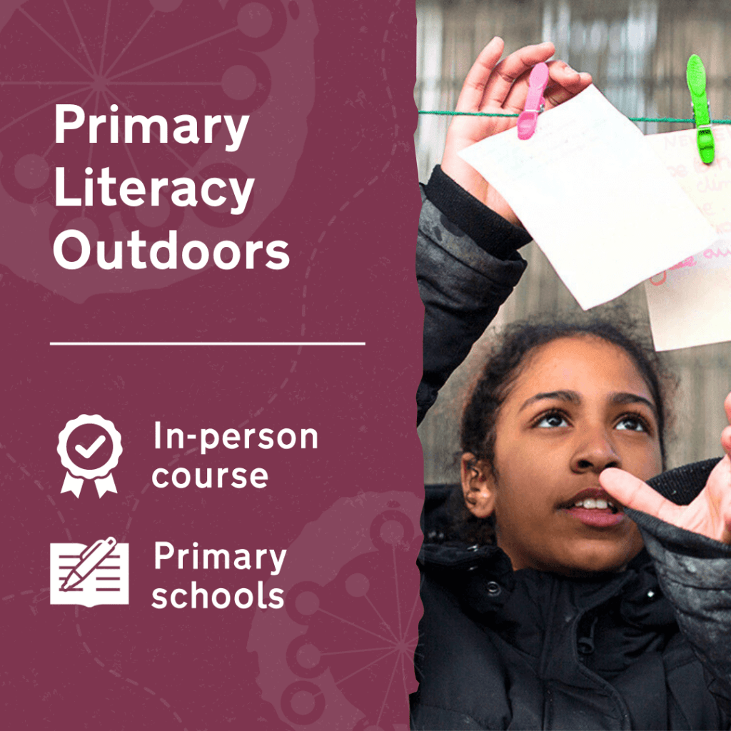 Learn more about Primary Literacy Outdoors, an in-person outdoor learning training course for primary schools.