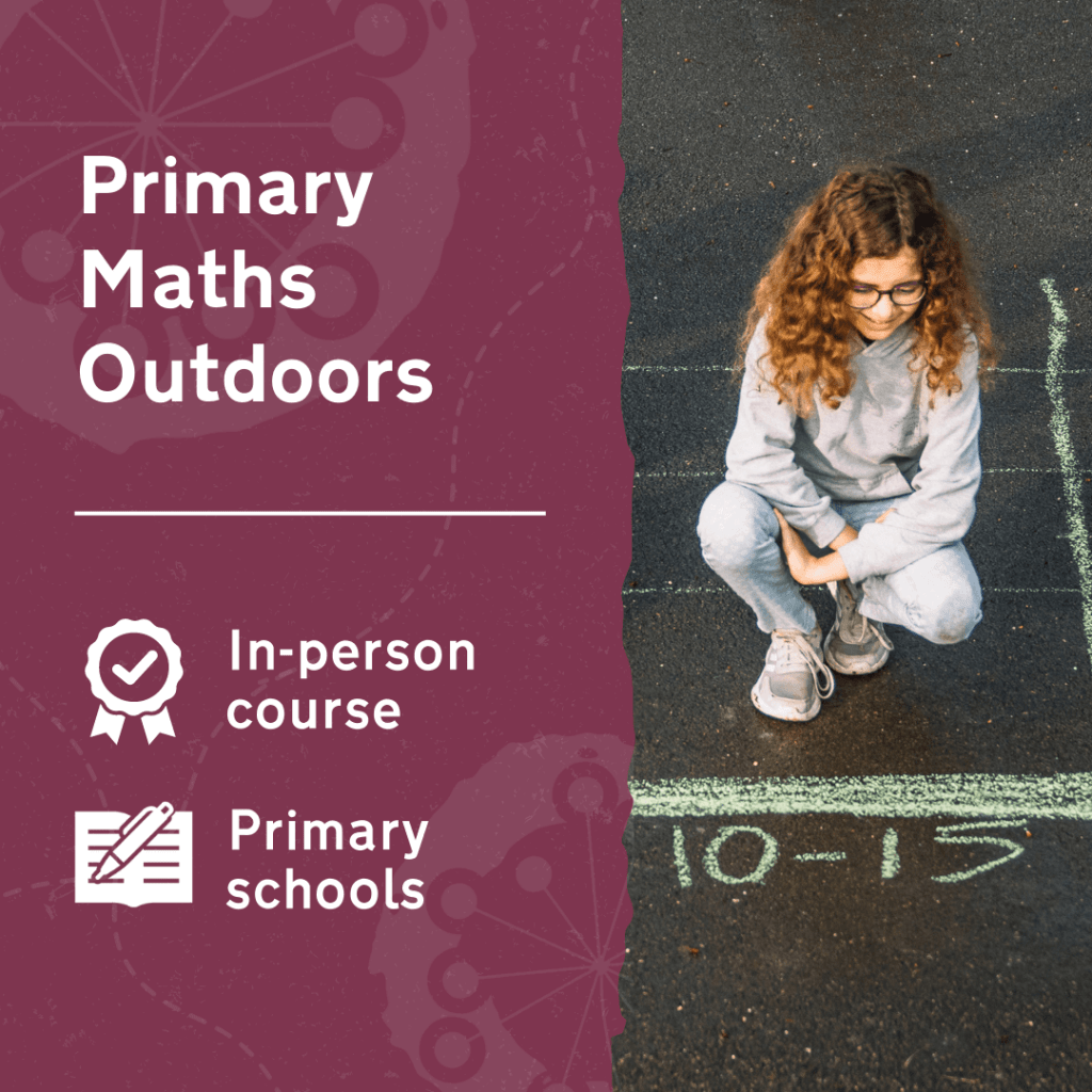 Learn more about Primary Maths Outdoors, an in-person outdoor learning training course for primary schools.