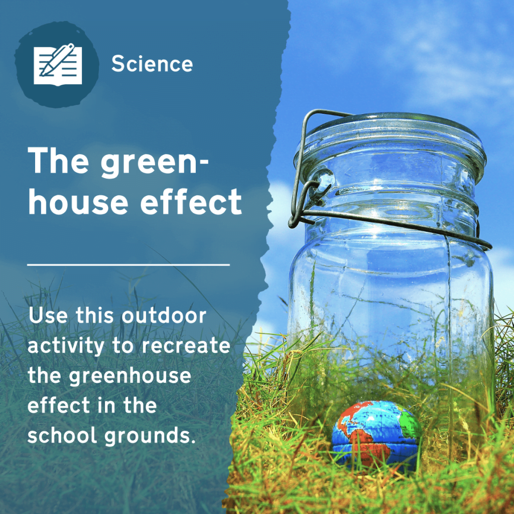 Use this secondary science activity to explore the impact of greenhouse gases on temperatures on Earth. This outdoor lesson idea is a simple, practical demonstration of the physical process that keeps our planet warm.