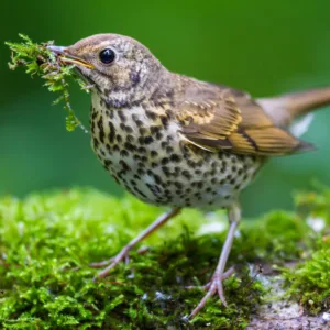 The Song Thrush and Moss