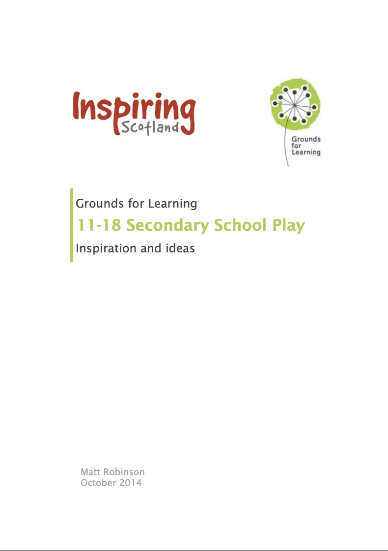 Adolescent play in secondary schools – inspiration and ideas