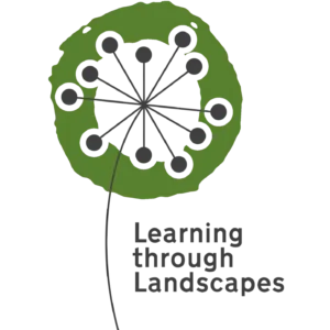 Logo featuring dandelion and text