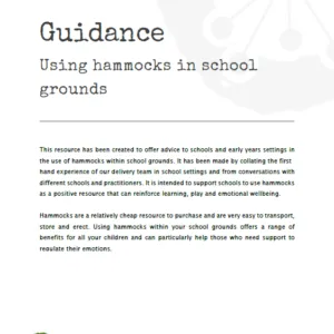 Using hammocks in school grounds